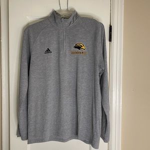 Southern Miss Golden Eagles Adidas Zipper Pullover Gray L